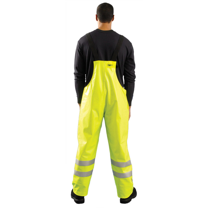 Occunomix Class E Hi-Vis Flame Resistant Waterproof Rain Bib Pants, LUX-TBIB/FR, view 3 of 3