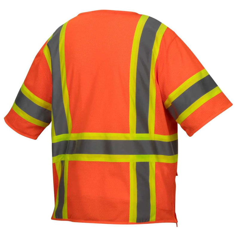 Pyramex RVZ36 Type R Class 3 Hi-Vis Two-Tone Mesh Safety Vest, view 6 of 7