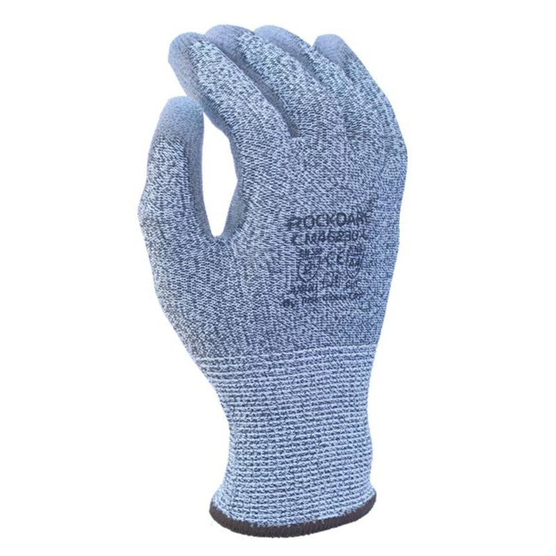 TASK CUTMAN 13G ANSI A4 Cut Resistant Polyurethane Coated Gloves, Gray, CM46230, view 1 of 3