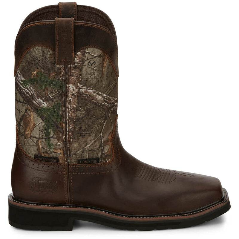 Justin Men's Trekker 11" Waterproof EH Composite Toe Boots, SE4677, Brown, view 1 of 6