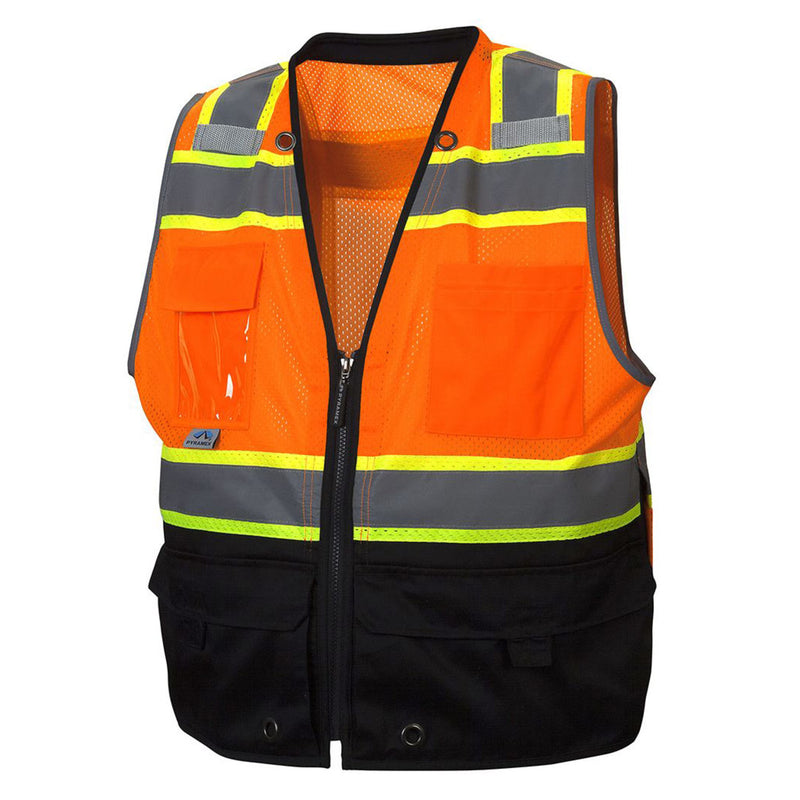 Pyramex RVZ44B Type R Class 2 Hi-Vis Two-Tone Black Bottom Mesh Safety Vest, view 3 of 6