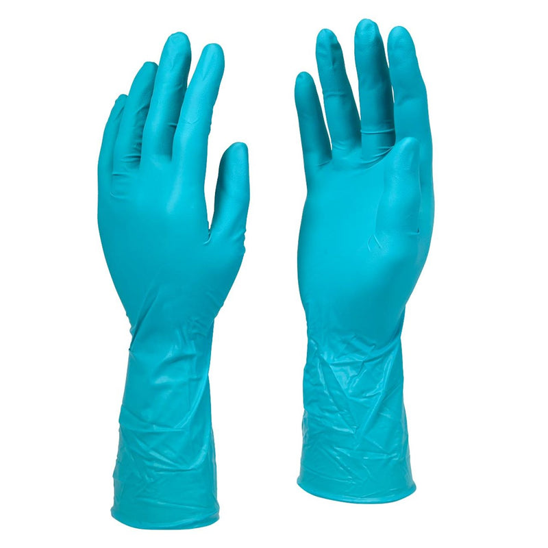 DASH Hi-Risk Protector Nitrile Exam Grade Disposable Gloves, Teal, 5.9 mil, Box of 50, view 7 of 10