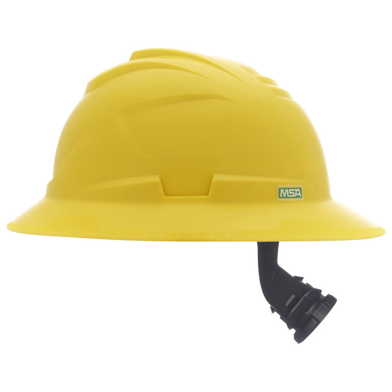 MSA V-Gard C1 Full Brim Hard Hat with Fas-Trac III Ratchet Suspension, view 4 of 15