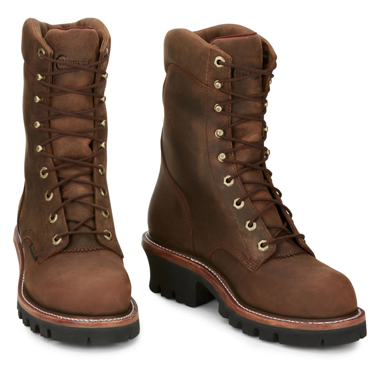 Chippewa Men's Super DNA 9" Logger Waterproof EH Steel Toe Boots, 59407, Tan Chippewa Men's Super DNA 9" Logger Waterproof EH Steel Toe Boots, 59407, Tan