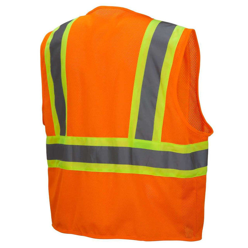Pyramex RVZ22SE Type R Class 2 Non FR Self Extinguishing Hi-Vis Safety Vest, view 7 of 8