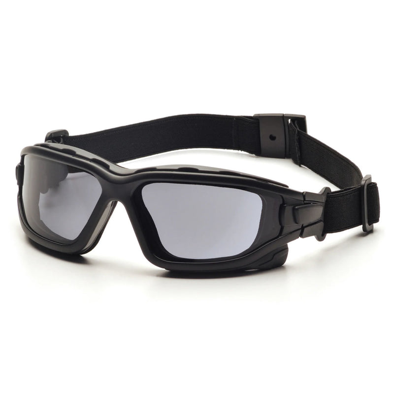 Pyramex I-Force Slim Dual Pane Sealed Safety Glasses, H2X Anti-Fog Lens, Black Frame/Strap, view 7 of 8