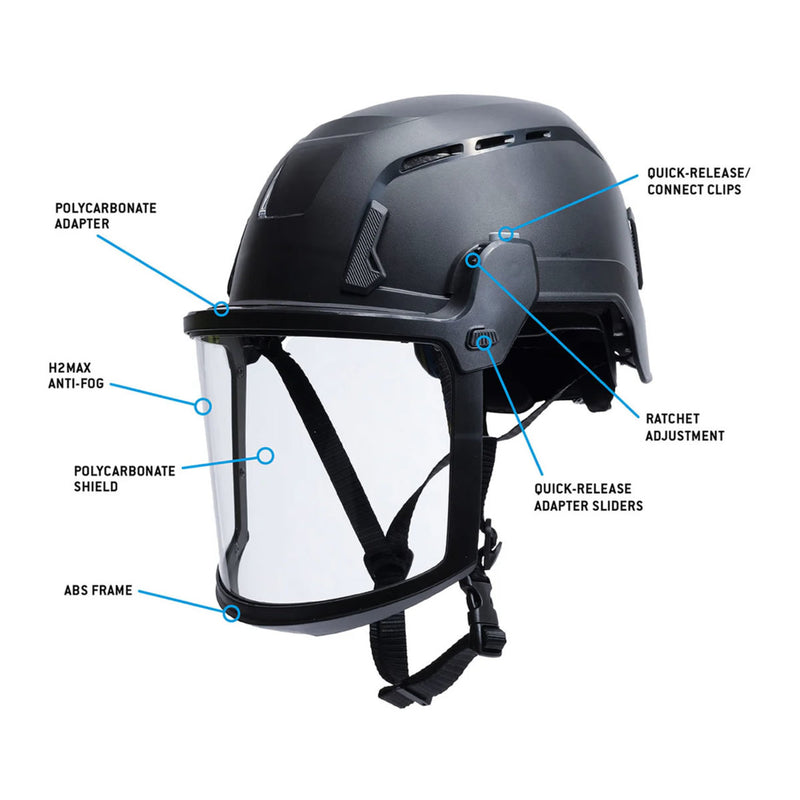 Pyramex SL T2 Polycarbonate Face Shield - HPT2FV10, view 3 of 7