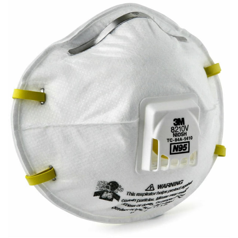 3M N95 Particulate Respirator USA Made, 8210V, White, view 3 of 8