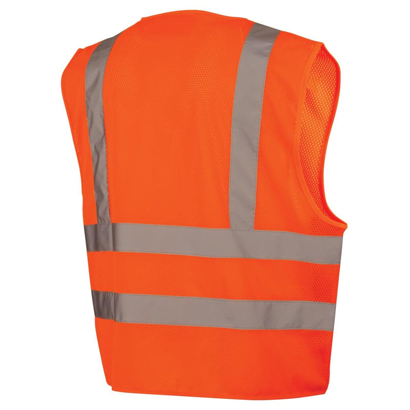 Pyramex RVZ26 Type R Class 2 Hi-Vis Mesh Safety Vest, view 6 of 7