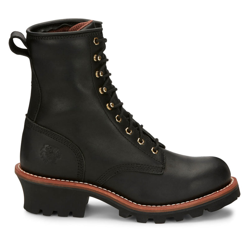 Chippewa Men's Baldor 8" Logger EH Steel Toe Boots, 73020, Black, view 1 of 7