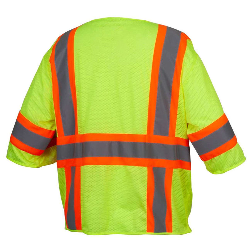 Pyramex RVZ36 Type R Class 3 Hi-Vis Two-Tone Mesh Safety Vest, view 2 of 7