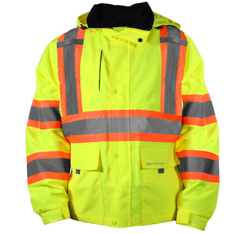 Occunomix Hi-Vis Class 3 2-Tone X-Back Breathable Rain Jacket, SP-RS2JX, view 1 of 5