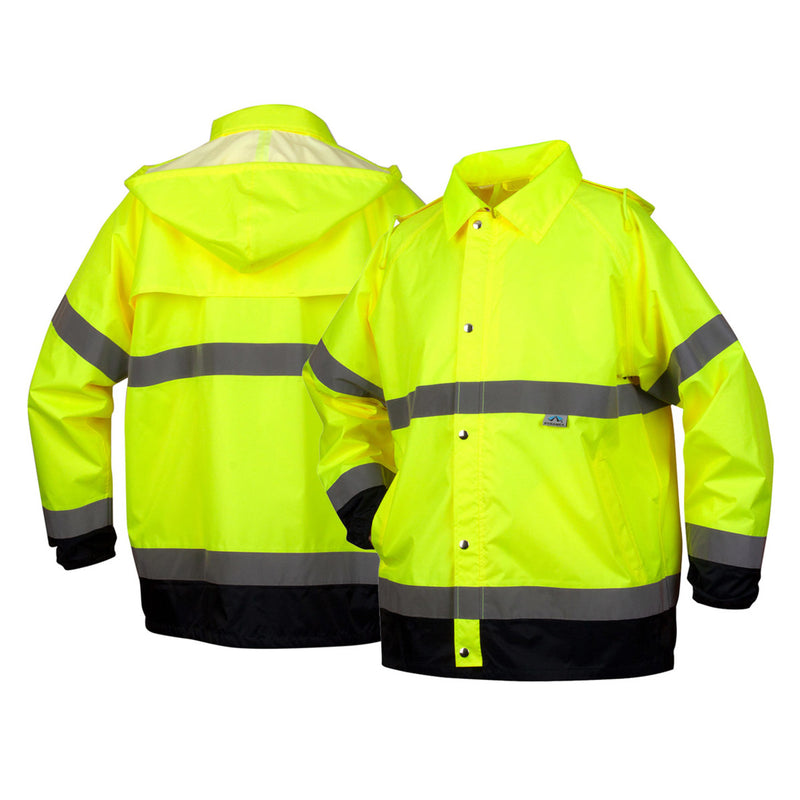 Pyramex RRWJ31 Type R Class 3 Hi-Vis Waterproof Rain Jacket, view 1 of 5