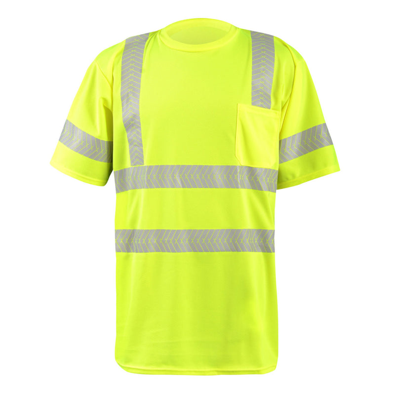 OccuNomix Type R Class 3 Hi-Vis Segmented Tape Short Sleeve T-Shirt, LUX-TSSP3B, view 1 of 3