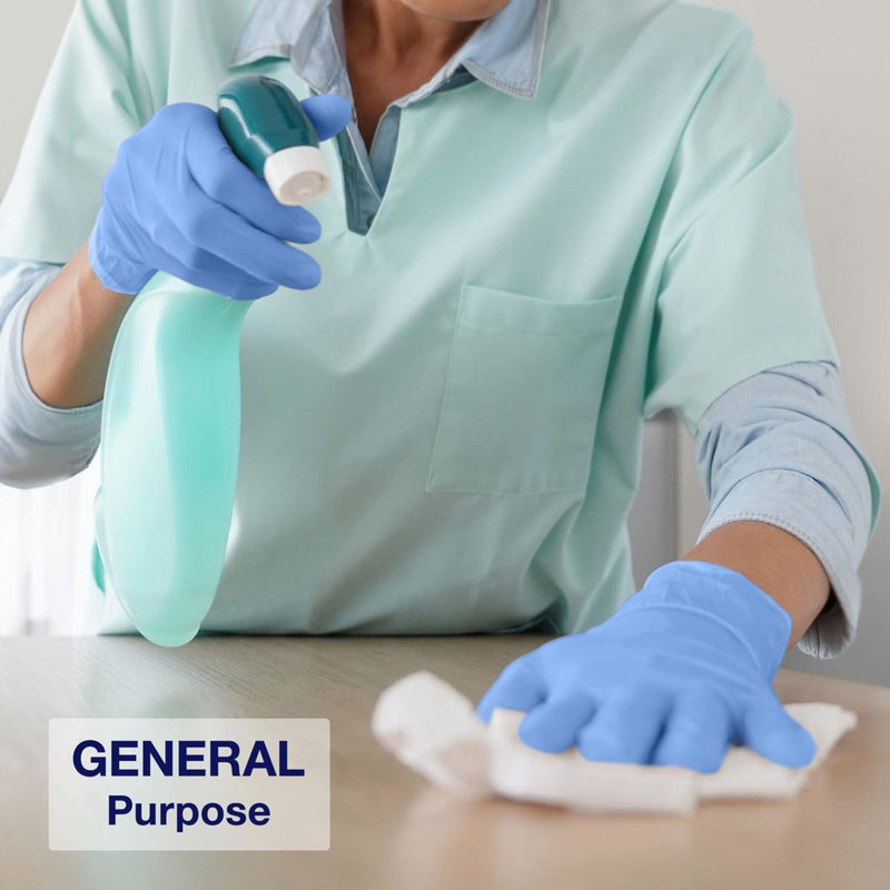 DASH BLU100 Nitrile Exam Grade Disposable Gloves, Light Blue, 4.3 mil, Box of 100, view 5 of 13