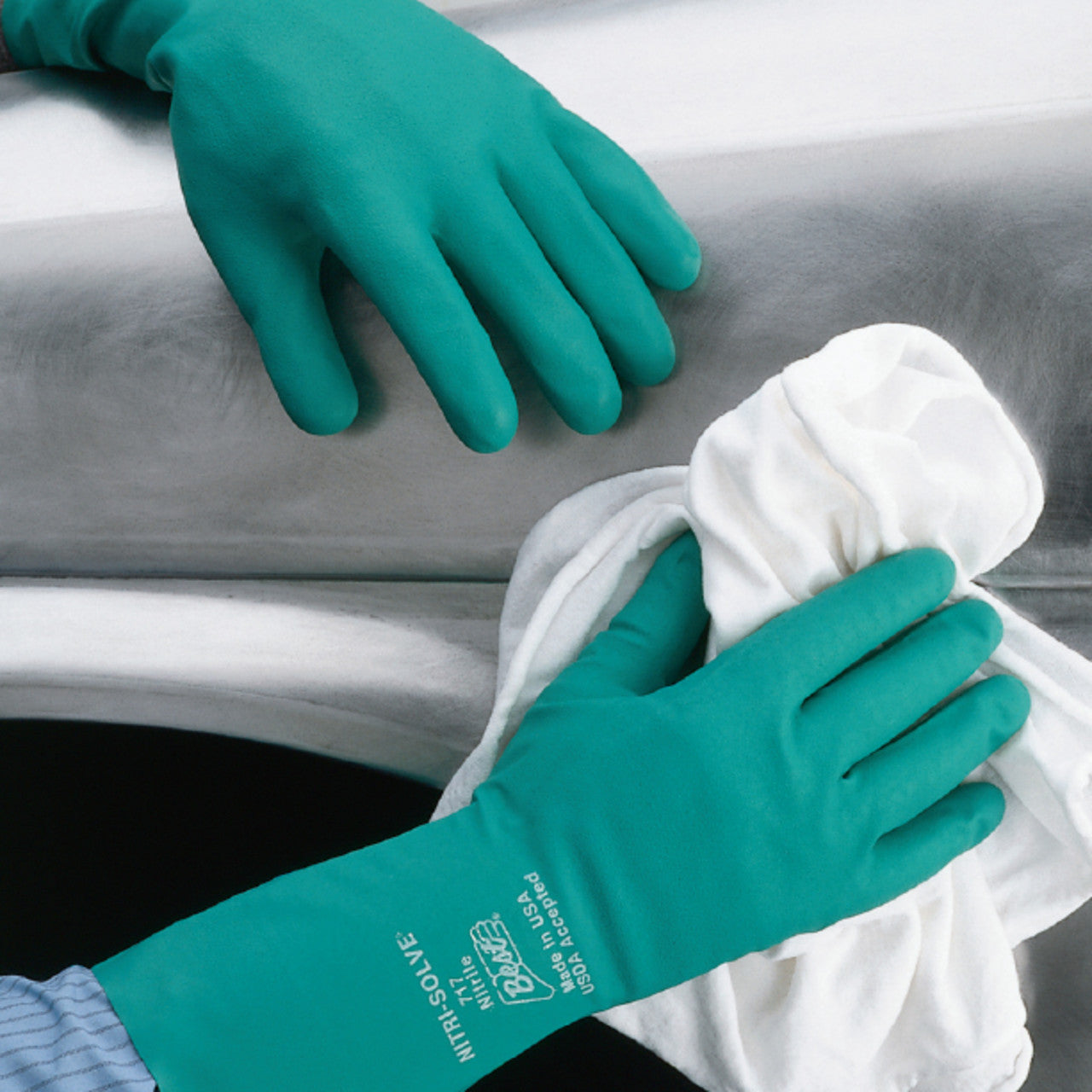Best Nitri-Solve 730 Flock Lined Chemical Resistant Gloves - 15 mil - Single Pair (M, L ,XL ,2XL) Best Nitri-Solve 730 Flock Lined Chemical Resistant Gloves - 15 mil - Single Pair (M, L ,XL ,2XL)