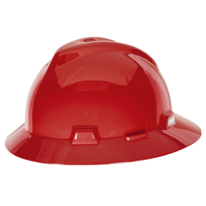 MSA V-Gard Full Brim Hard Hat with Fas-Trac III Suspension, view 8 of 17