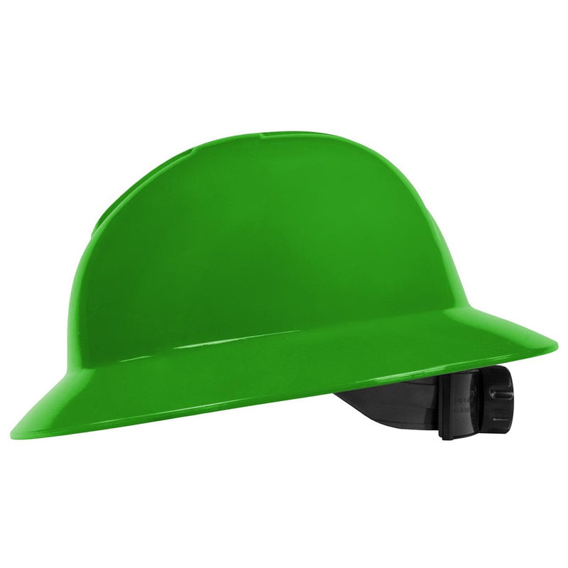 Rugged Blue Defender Full Brim Hard Hat, 6-Point Ratchet Suspension, RBH300, view 21 of 23
