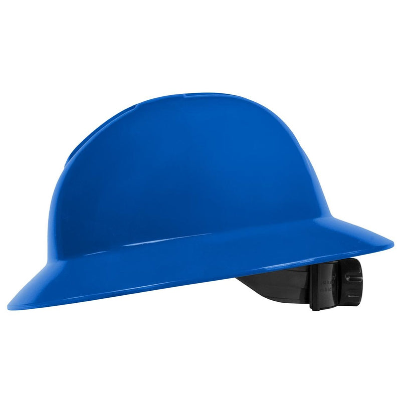 Rugged Blue Defender Full Brim Hard Hat, 6-Point Ratchet Suspension, RBH300, view 23 of 23