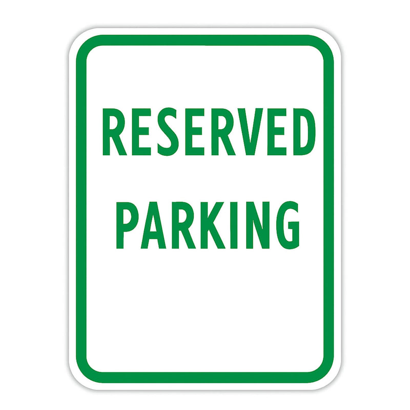 Reserved Parking Sign, 18 in x 12 in, Engineer Grade Reflective Aluminum, view 1 of 3