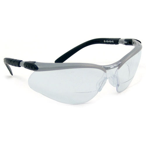 3M BX Bifocal Safety Glasses - Silver/Black Frame