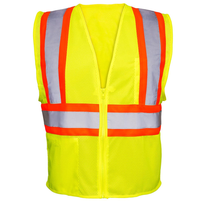 Rugged Blue Type R Class 2 Hi-Vis Two-Tone Mesh Safety Vest, view 1 of 8