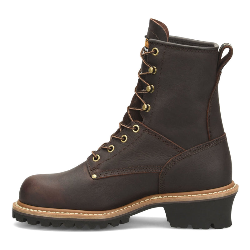 Carolina Women's Elm 8" Loggers EH Soft Toe Boots, CA421, Dark Brown, view 4 of 6