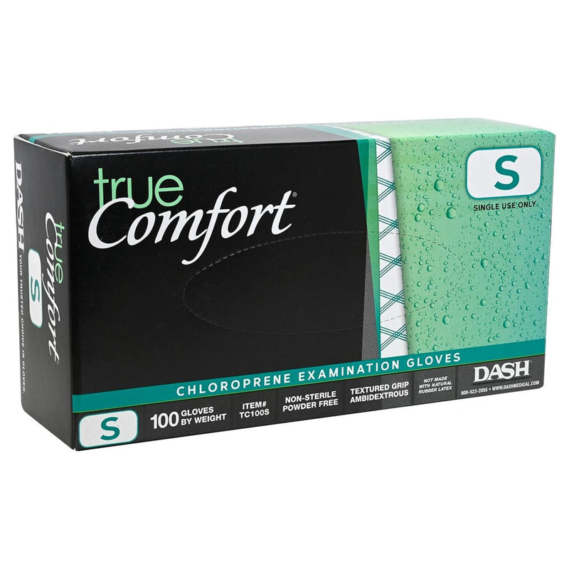 DASH True Comfort Polychloroprene Exam Grade Disposable Gloves, Green, 5.1 mil, Box of 100, view 8 of 10