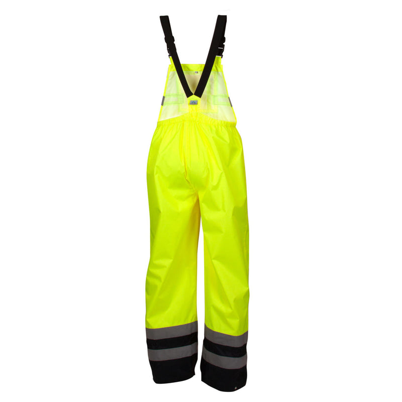 Pyramex RRWB31 Type R Class E Hi-Vis Waterproof Rain Bibs, view 2 of 4