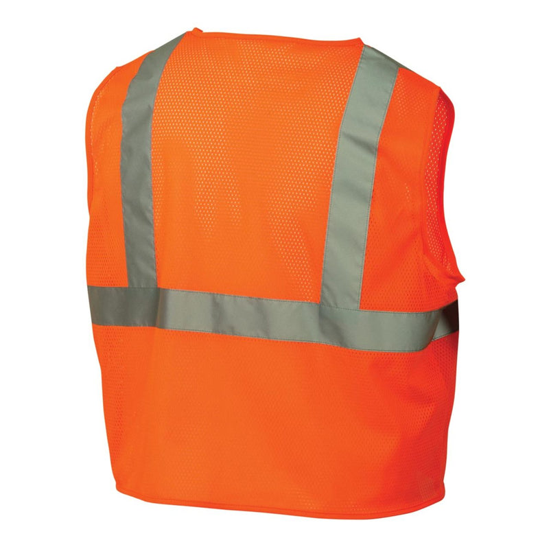 Pyramex RVZ21SE Hi-Vis Type R Class 2 Non-FR Self Extinguishing Mesh Safety Vest, view 6 of 7