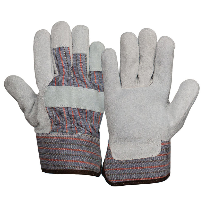 Pyramex Safety GL1001W Split Cowhide Leather Palm Gloves, Gray, view 1 of 3