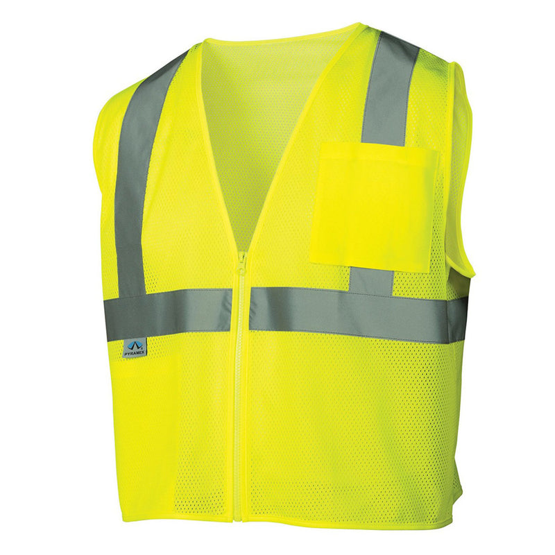 Pyramex RVZ21 Type R Class 2 Hi-Vis Mesh Safety Vest, view 1 of 6