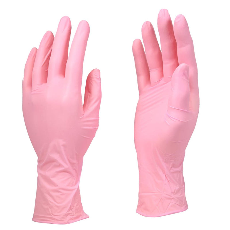 DASH Alasta Shimmer Nitrile Exam Grade Disposable Gloves, Pink, 3.9 mil, Box of 100, view 8 of 12