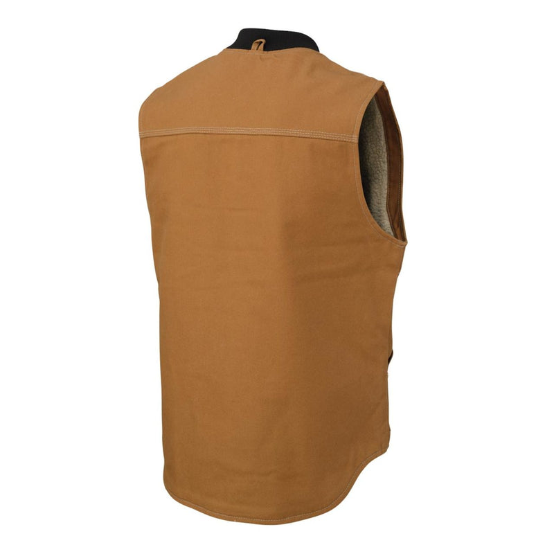 Tough Duck WV06 Men's Duck Sherpa Lined Vest, view 4 of 7