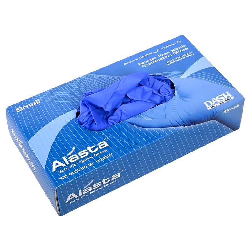 DASH Alasta 100 Nitrile Exam Grade Disposable Gloves, Violet Blue, 3.1 mil, Box of 100, view 10 of 12