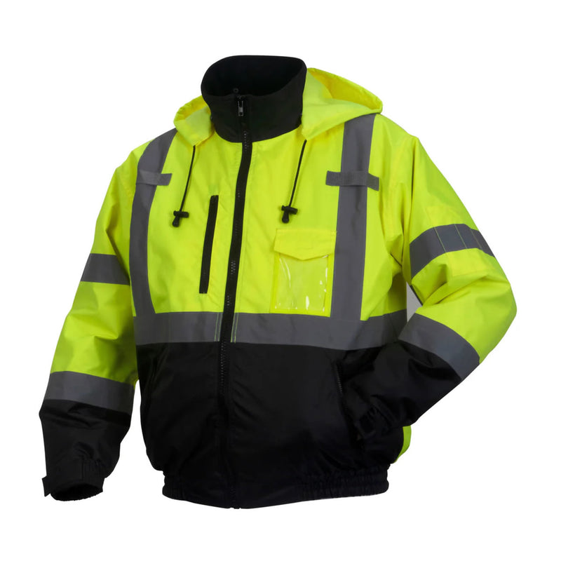 Pyramex RJ31H Type R Class 3 Hi-Vis Heated Waterproof Fleece Lined Jacket, RJ3110H, view 3 of 6