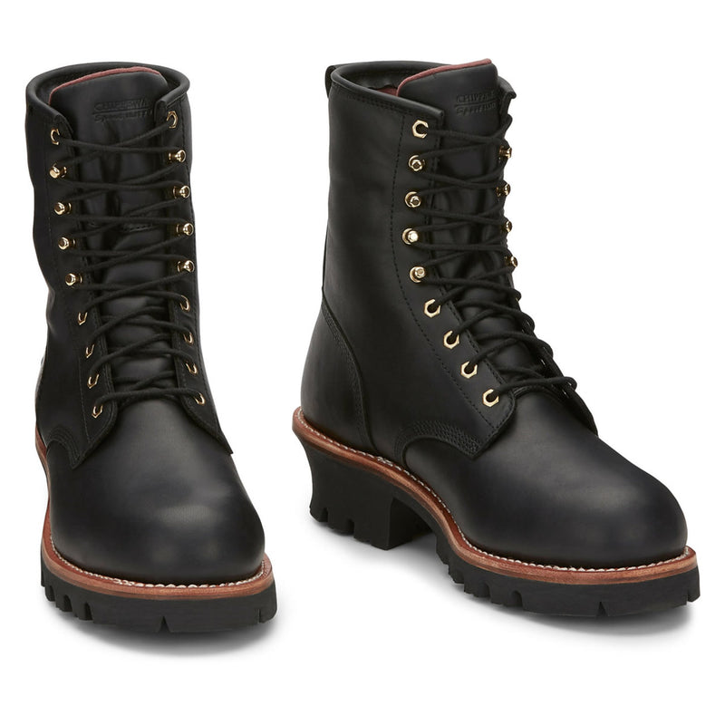 Chippewa Men's Paladin 8" Logger Waterproof Insulated EH Steel Toe Boots, 73050, Black, view 2 of 7