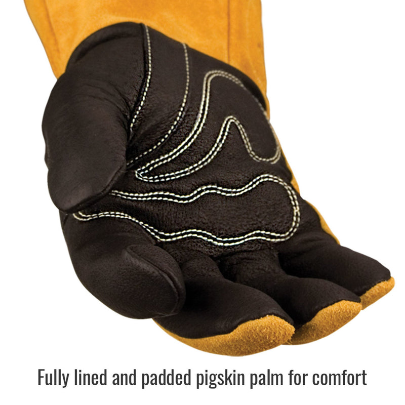 Black Stallion BM88 Pigskin & Cowhide MIG Welding Gloves, Natural/Black, view 4 of 7