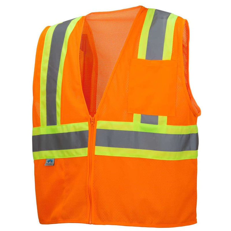 Pyramex RVZ22SE Type R Class 2 Non FR Self Extinguishing Hi-Vis Safety Vest, view 6 of 8