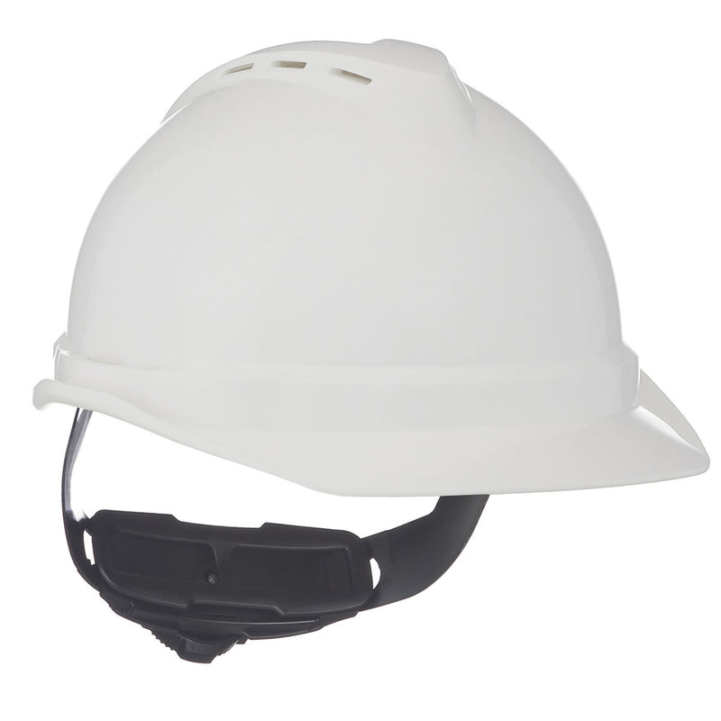 MSA V-Gard 500 Fas-Trac III 6-Point Ratchet Vented Hard Hat, view 3 of 13