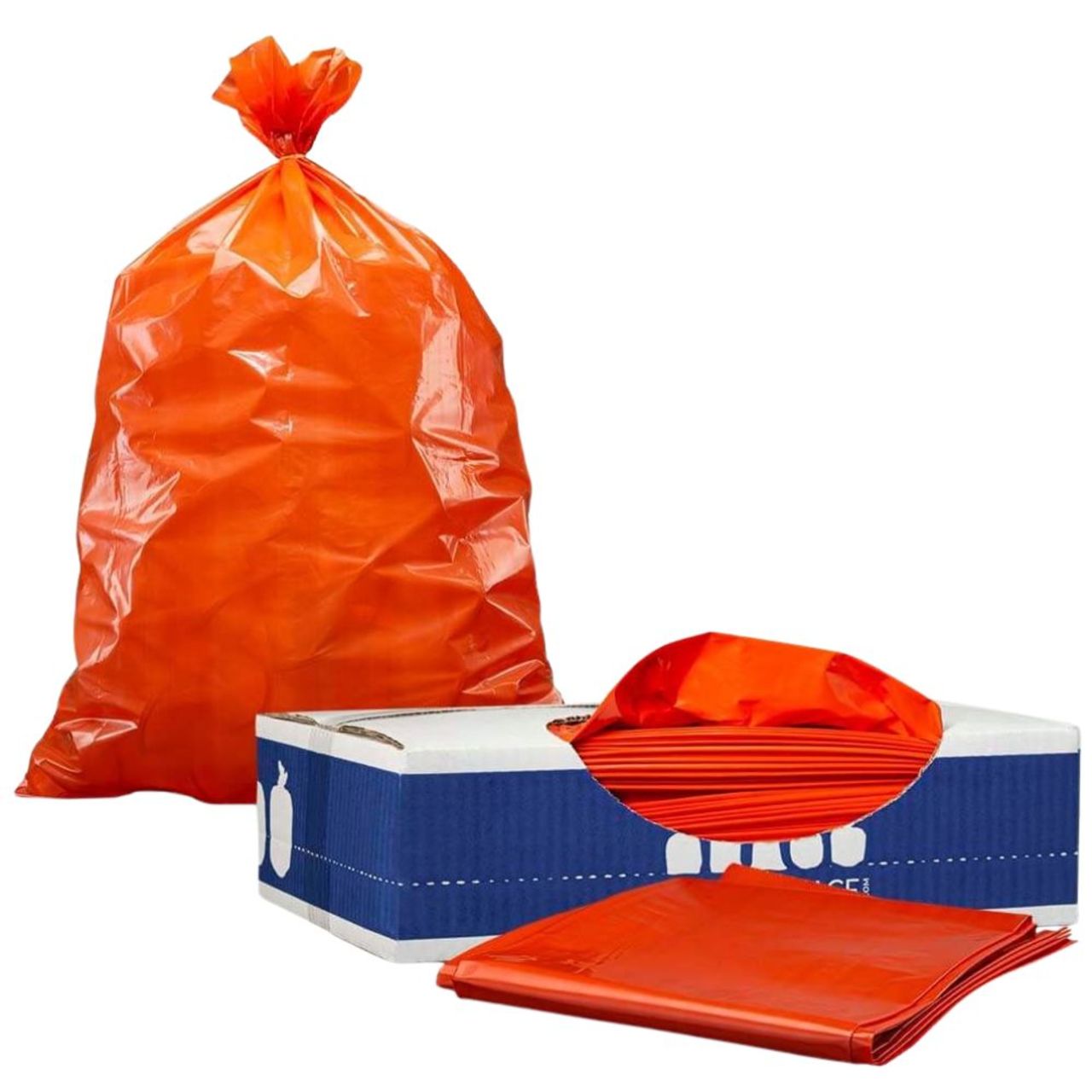 42 Gallon Contractor Trash Bags - Orange, 50 Bags - 3 Mil 42 Gallon Contractor Trash Bags - Orange, 50 Bags - 3 Mil