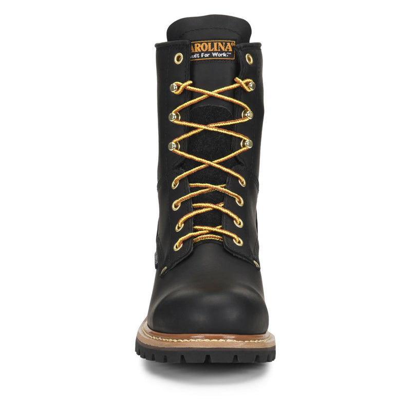 Carolina Men's Spruce 8" Logger Waterproof EH Steel Toe Boots, CA9823, Black, view 4 of 7