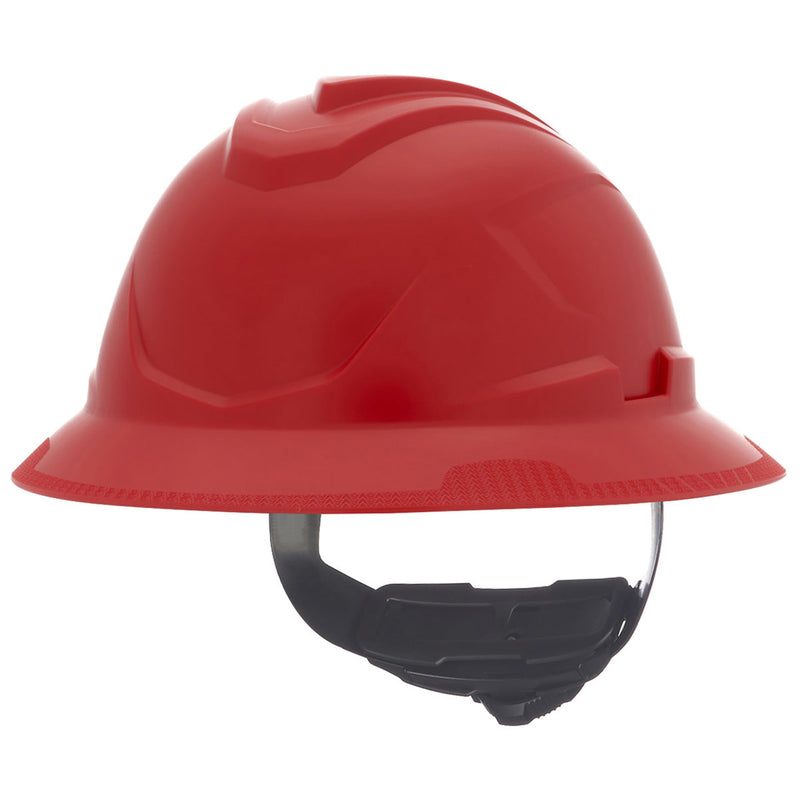 MSA V-Gard C1 Full Brim Hard Hat with Fas-Trac III Ratchet Suspension, view 11 of 15