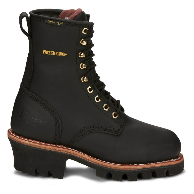 Chippewa L73050 Tinsley 8" Women's Waterproof EH Steel Toe Boots, Black Oiled, view 1 of 7