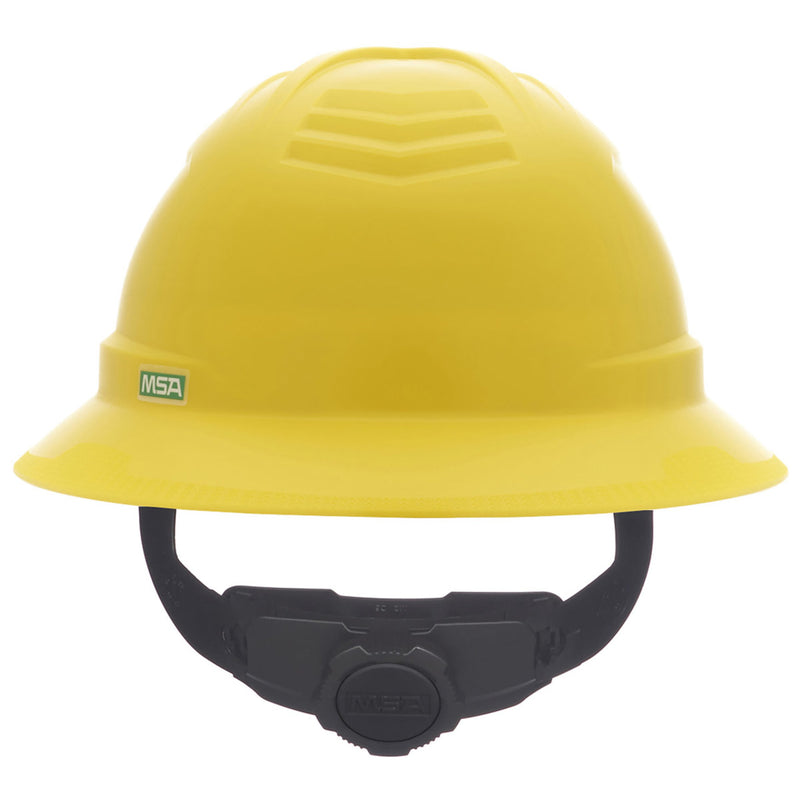 MSA V-Gard C1 Full Brim Hard Hat with Fas-Trac III Ratchet Suspension, view 5 of 15