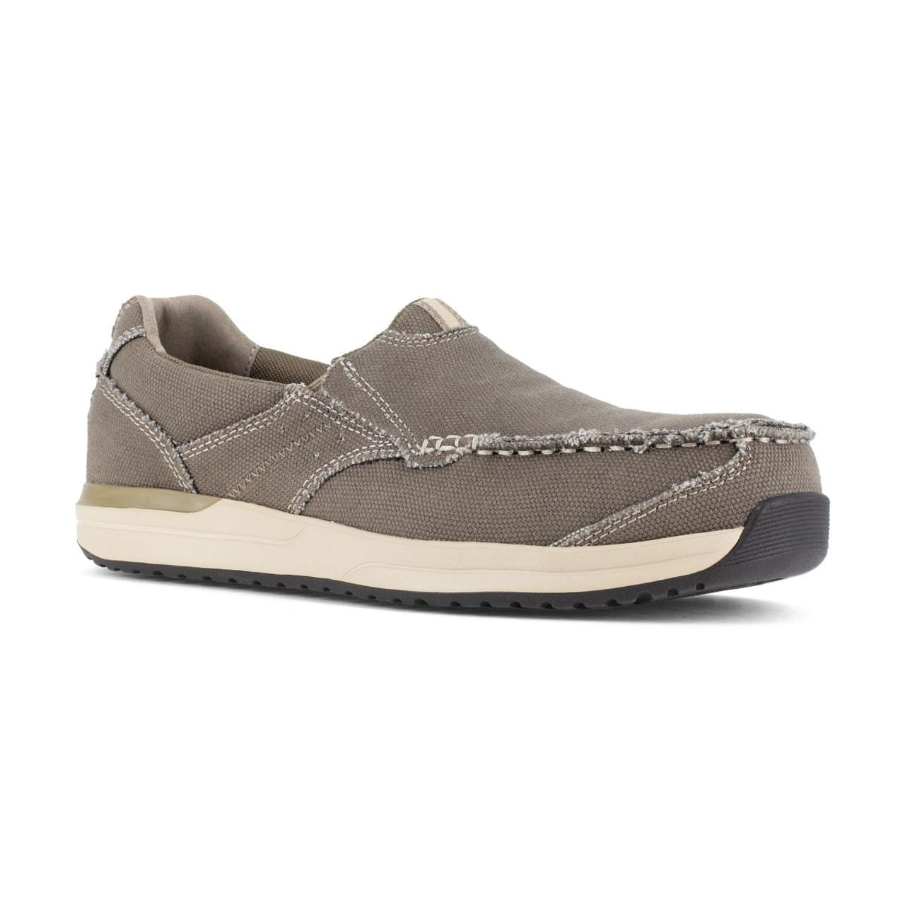 Rockport Works Men's Langdon Slip-On ESD Composite Toe Casual Shoes, Breen - RK2151 Rockport Works Men's Langdon Slip-On ESD Composite Toe Casual Shoes, Breen - RK2151