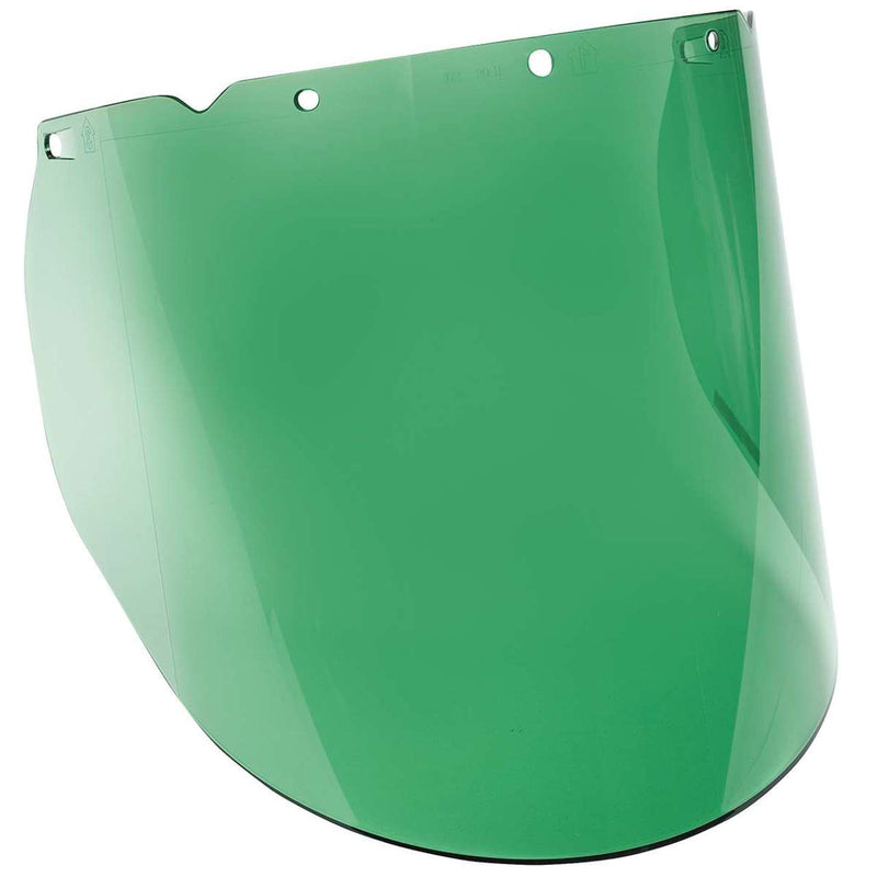 MSA V-Gard Green Tint Anti-Fog Polycarbonate Molded Visor, 9.25in x 17in x .098in - 10115845, view 3 of 3