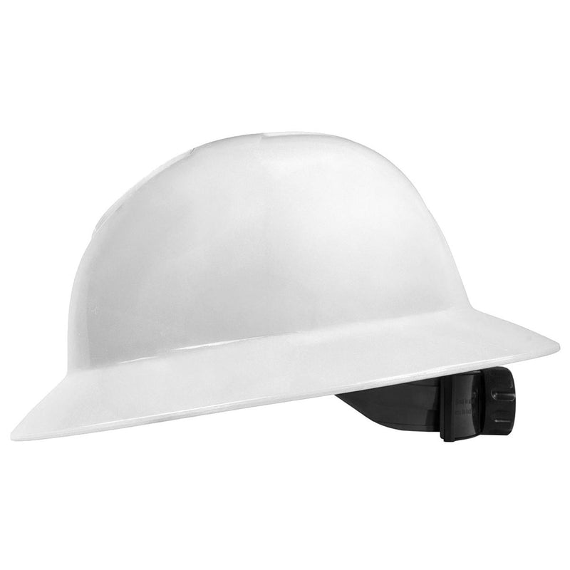 Rugged Blue Defender Full Brim Hard Hat, 6-Point Ratchet Suspension, RBH300, view 3 of 23