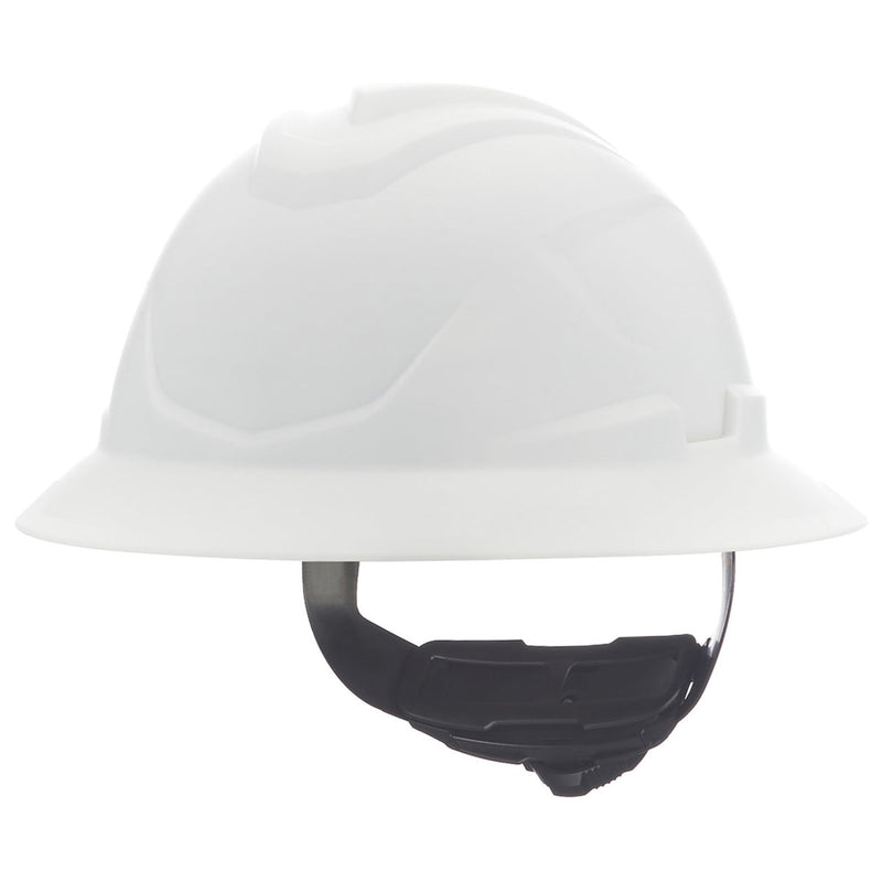 MSA V-Gard C1 Full Brim Hard Hat with Fas-Trac III Ratchet Suspension, view 13 of 15