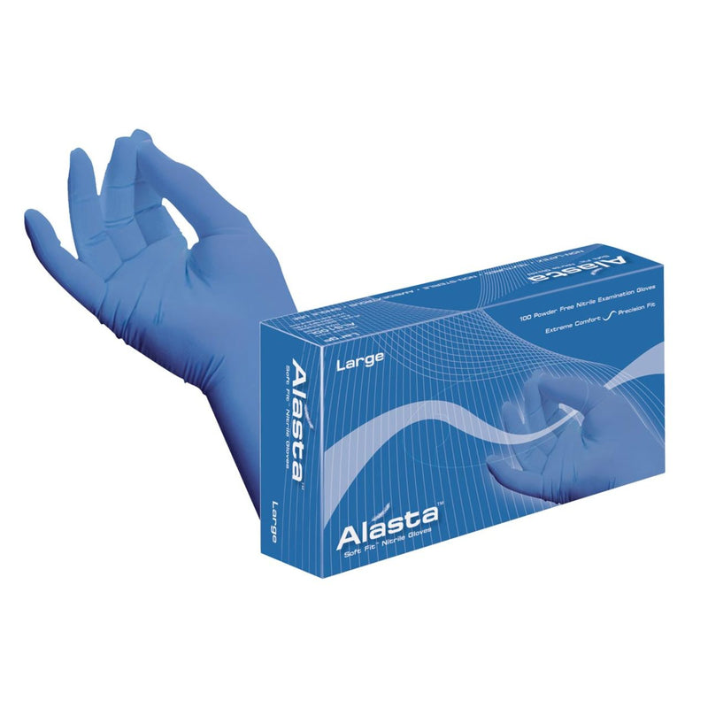DASH Alasta 100 Nitrile Exam Grade Disposable Gloves, Violet Blue, 3.1 mil, Box of 100, view 1 of 12
